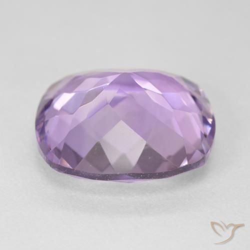 Amatista Violeta medio natural de 10.76 ct, Forma Cojín, VVS
