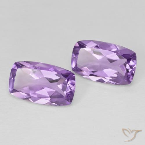 Gemas de Amatista Violeta púrpura natural de 10.88 ct, Forma Cojín, VS
