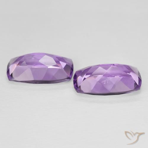 Gemas de Amatista Violeta púrpura natural de 10.88 ct, Forma Cojín, VS