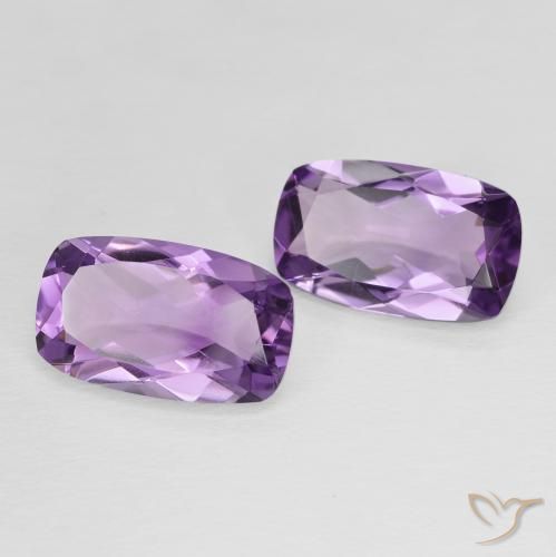 Gemas de Amatista Violeta púrpura natural de 10.59 ct, Forma Cojín, VVS-VS
