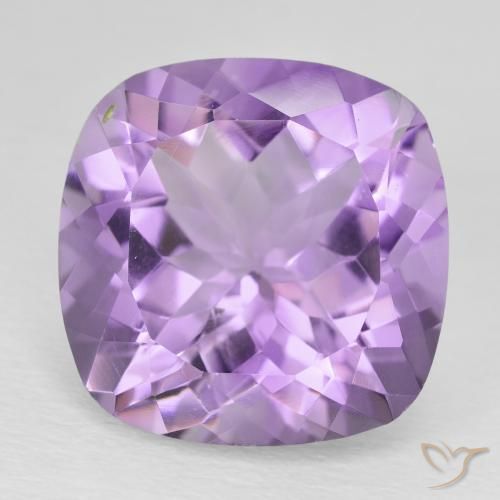 12.55ct Natural Violeta medio Amatista, Forma Cojín, VS