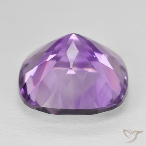 Amatista Violeta medio natural de 12.55 ct, Forma Cojín, VS