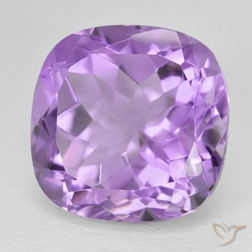 Amatista Violeta rosado natural de 13.55 ct, Forma Cojín, VVS