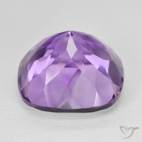 Amatista Violeta rosado natural de 13.55 ct, Forma Cojín, VVS