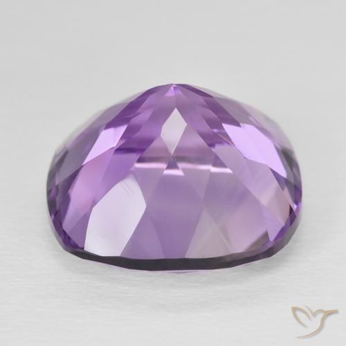 Amatista Violeta rosado medio natural de 12.25 ct, Forma Cojín, VVS