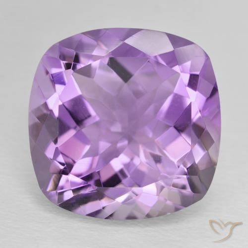 12.69ct Natural Violeta rosado medio Amatista, Forma Cojín, VVS