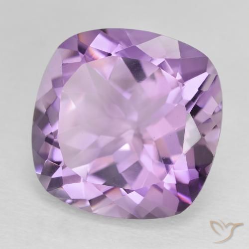 Amatista Violeta rosado natural de 11.50 ct, Forma Cojín, VVS