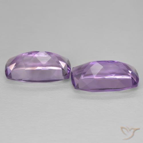 Gemas de Amatista Medium Light Purplish-Violet natural de 11.98 ct, Forma Cojín, VVS