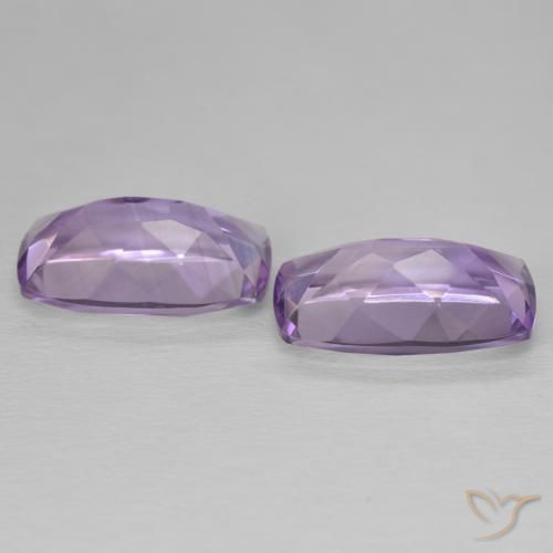 Gemas de Amatista Medium Light Purplish-Violet natural de 11.24 ct, Forma Cojín, VVS