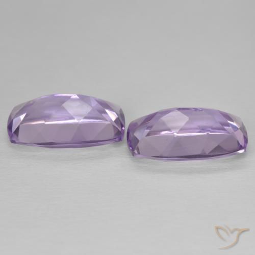 Gemas de Amatista Medium Light Purplish-Violet natural de 11.28 ct, Forma Cojín, VVS