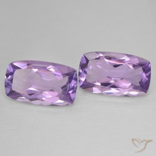 Gemas de Amatista Violeta púrpura natural de 11.40 ct, Forma Cojín, VVS
