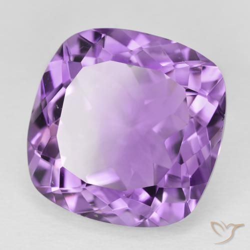 Amatista Violeta púrpura natural de 21.27 ct, Forma Cojín, VVS-VS