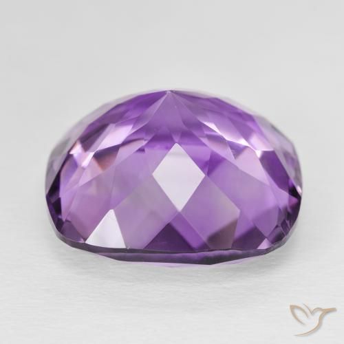 Amatista Violeta púrpura natural de 21.27 ct, Forma Cojín, VVS-VS