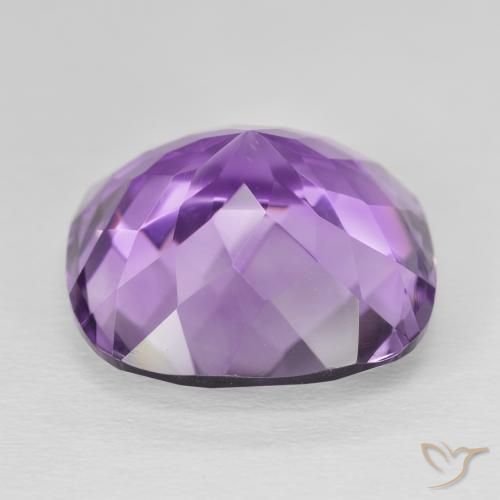 Amatista Violeta púrpura intenso natural de 20.80 ct, Forma Cojín, VS