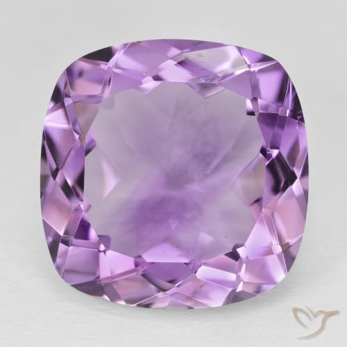 20.53ct Natural Medium Light Purplish-Violet Amatista, Forma Cojín, VS