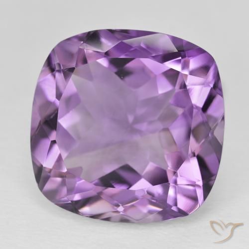Amatista Violeta púrpura natural de 20.59 ct, Forma Cojín, VVS