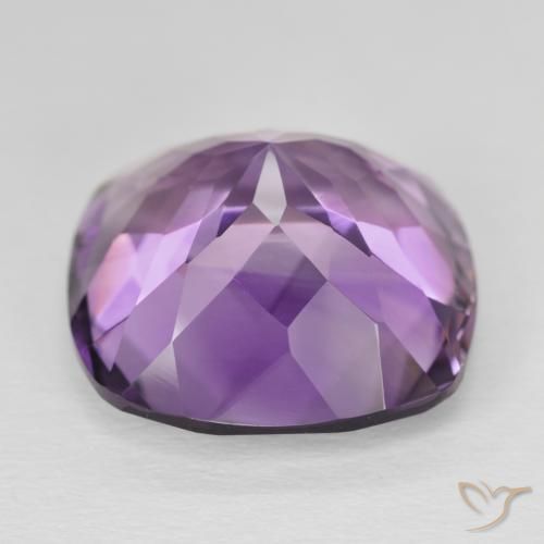 Amatista Violeta púrpura natural de 20.59 ct, Forma Cojín, VVS