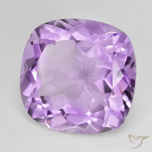 Amatista Violeta púrpura medio natural de 18.76 ct, Forma Cojín, VVS-VS