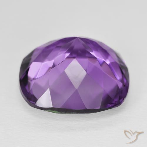 Amatista Violeta púrpura medio natural de 19.52 ct, Forma Cojín, VS
