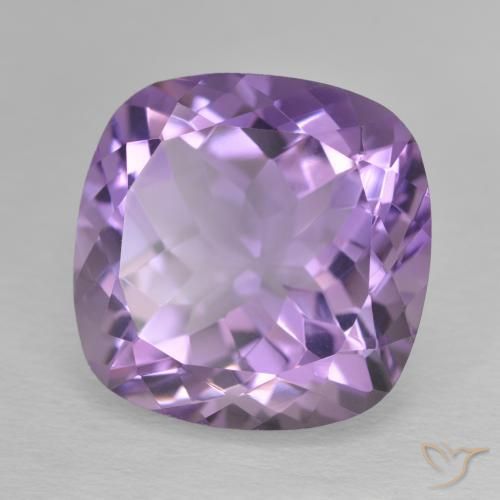 Amatista Violeta berenjena natural de 12.50 ct, Forma Cojín, VVS
