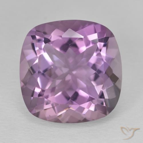 12.41ct Natural Violeta rosado Amatista, Forma Cojín, VVS