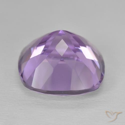 Amatista Violeta medio natural de 13.03 ct, Forma Cojín, VVS