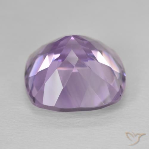 Amatista Violeta medio natural de 12.47 ct, Forma Cojín, VVS