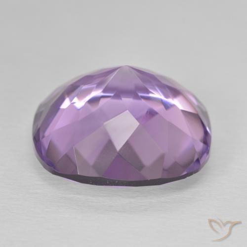 Amatista Violeta rosado natural de 13.67 ct, Forma Cojín, VVS
