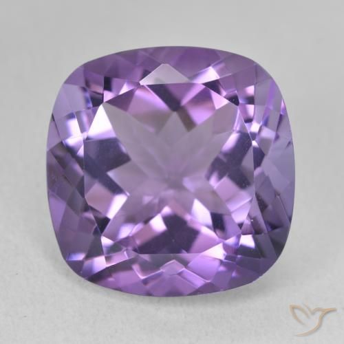 12.70ct Natural Violeta intenso Amatista, Forma Cojín, VVS