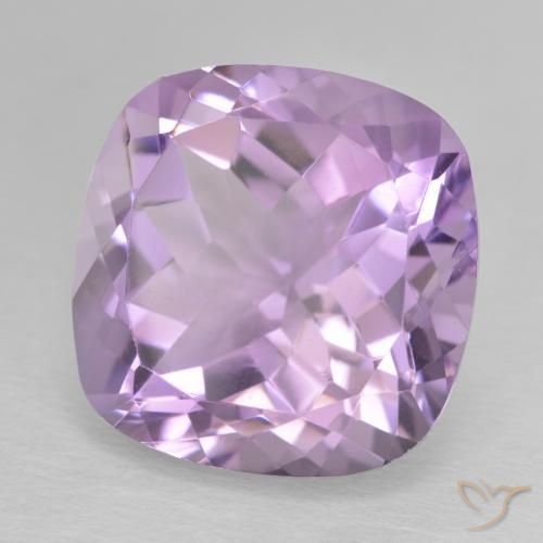 Amatista Violeta rosado natural de 12.93 ct, Forma Cojín, VVS