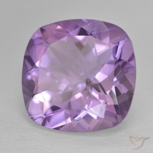 Amatista Violeta oscuro natural de 11.71 ct, Forma Cojín, VS