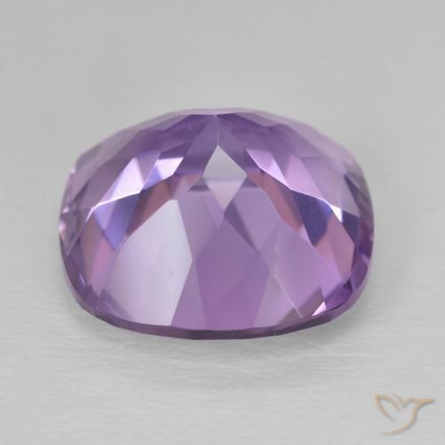 Amatista Violeta oscuro natural de 11.56 ct, Forma Cojín, VVS-VS