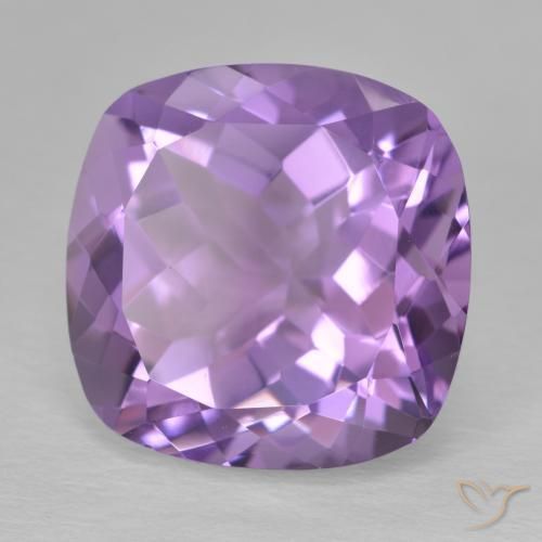 Amatista Violeta iris natural de 12.86 ct, Forma Cojín, VVS-VS