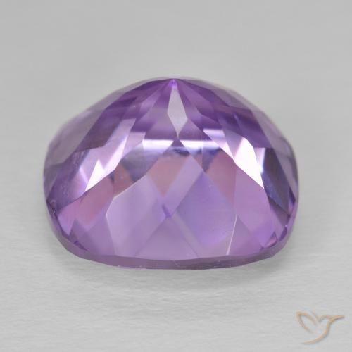 Amatista Violeta oscuro natural de 13.39 ct, Forma Cojín, VS