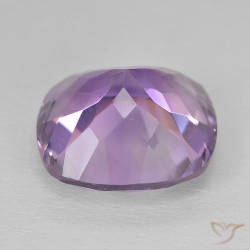 Amatista Violeta medio natural de 11.79 ct, Forma Cojín, VVS-VS