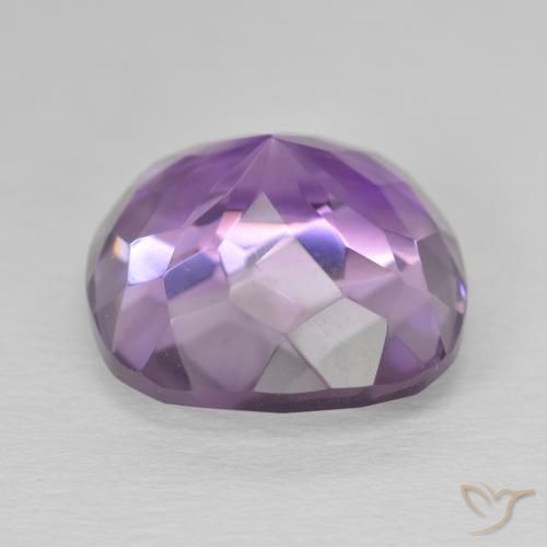 Amatista Violeta rosado medio natural de 13.19 ct, Forma Cojín, VVS