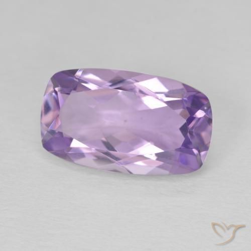Amatista Violeta oscuro natural de 5.56 ct, Forma Cojín, VVS