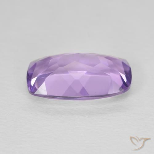 Amatista Violeta oscuro natural de 5.56 ct, Forma Cojín, VVS
