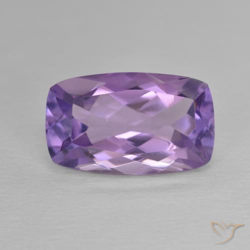6.12ct Natural Violeta medio Amatista, Forma Cojín, VVS