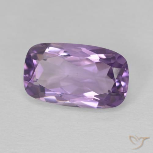 Amatista Violeta iris intenso natural de 5.83 ct, Forma Cojín, VVS
