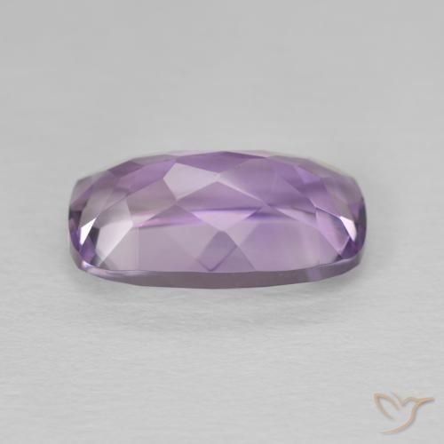 Amatista Violeta iris intenso natural de 5.83 ct, Forma Cojín, VVS