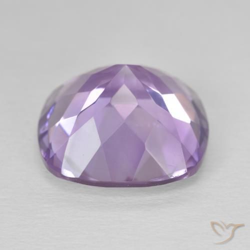 Amatista Violeta medio natural de 11.54 ct, Forma Cojín, VVS