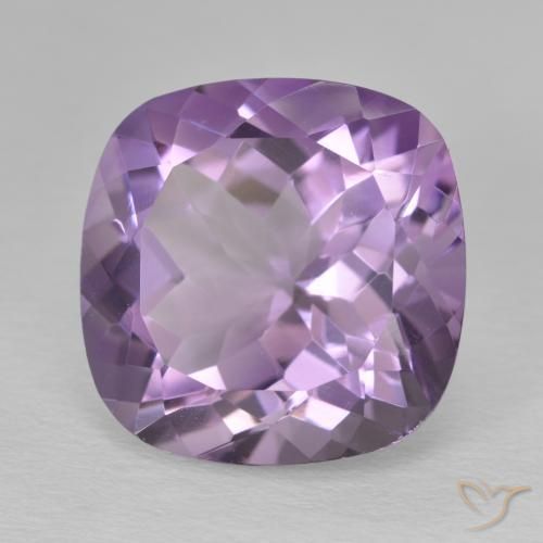 Amatista Violeta oscuro natural de 12.55 ct, Forma Cojín, VVS