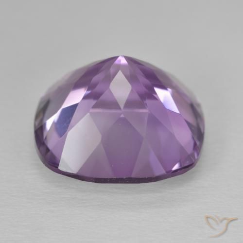 Amatista Violeta oscuro natural de 12.55 ct, Forma Cojín, VVS