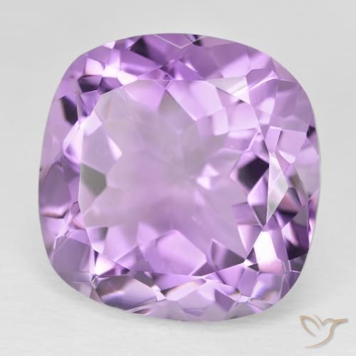 Amatista Violeta rosado natural de 20.07 ct, Forma Cojín, VVS