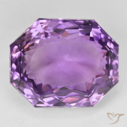 27.56ct Natural Violeta púrpura medio Amatista, corte esmeralda, VVS