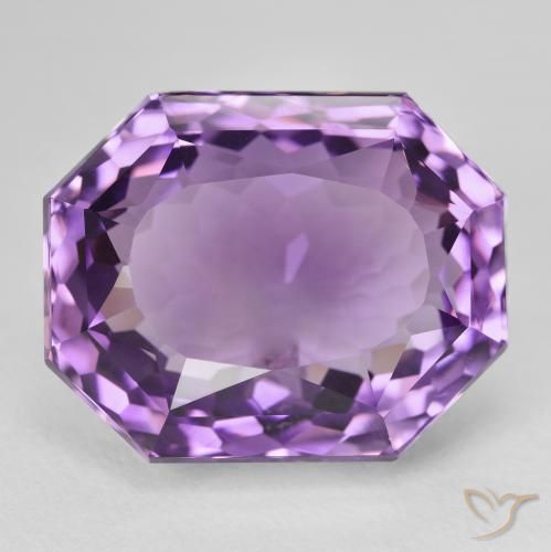 26.95ct Natural Violeta púrpura Amatista, corte esmeralda, VVS
