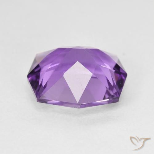 Amatista Violeta púrpura medio natural de 4.33 ct, Elegante, VVS-VS