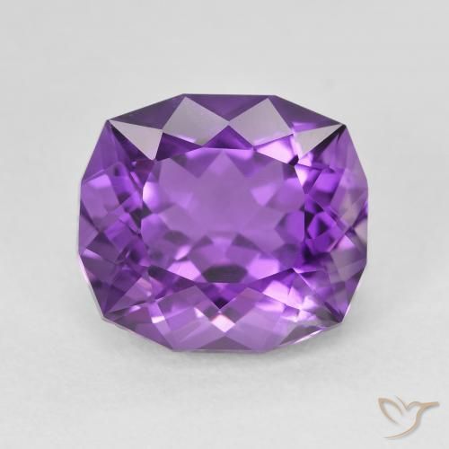 6.33ct Natural Violeta vívido Amatista, Forma Cojín, VS