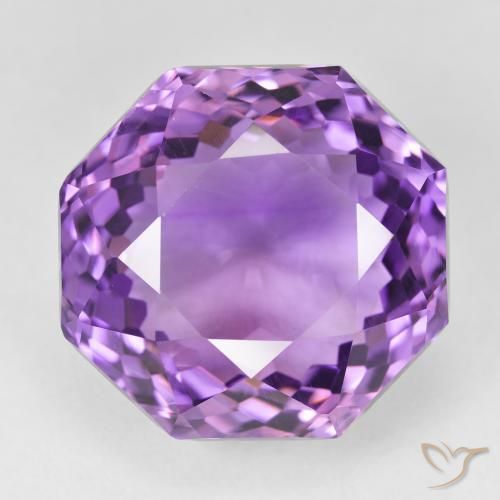 27.65ct Natural Violeta rosado Amatista, corte esmeralda, VVS-VS